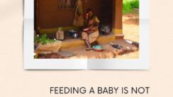 African mother feeding a child in Zambia