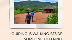 Guiding through an African village