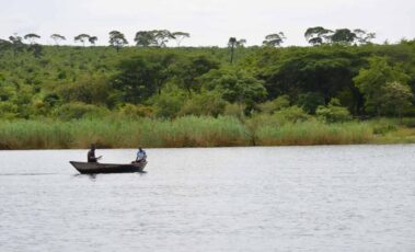 Boat on Lake Tanganyika in Zambia